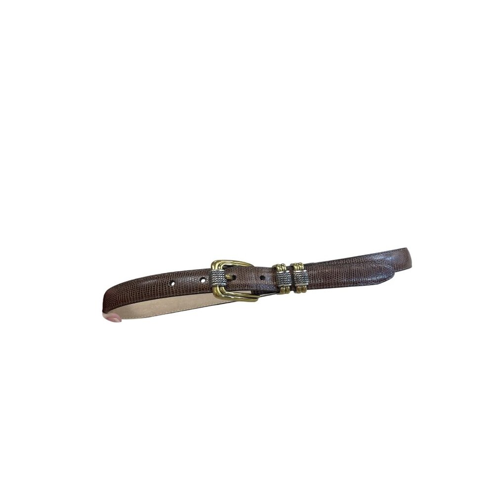 Brighton Womens Brown Leather Belt buckle accented Size M/30 SKU 8363